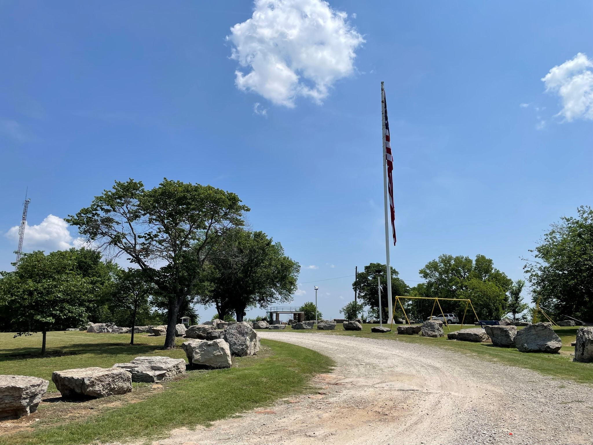 View of the Mound and City Flag